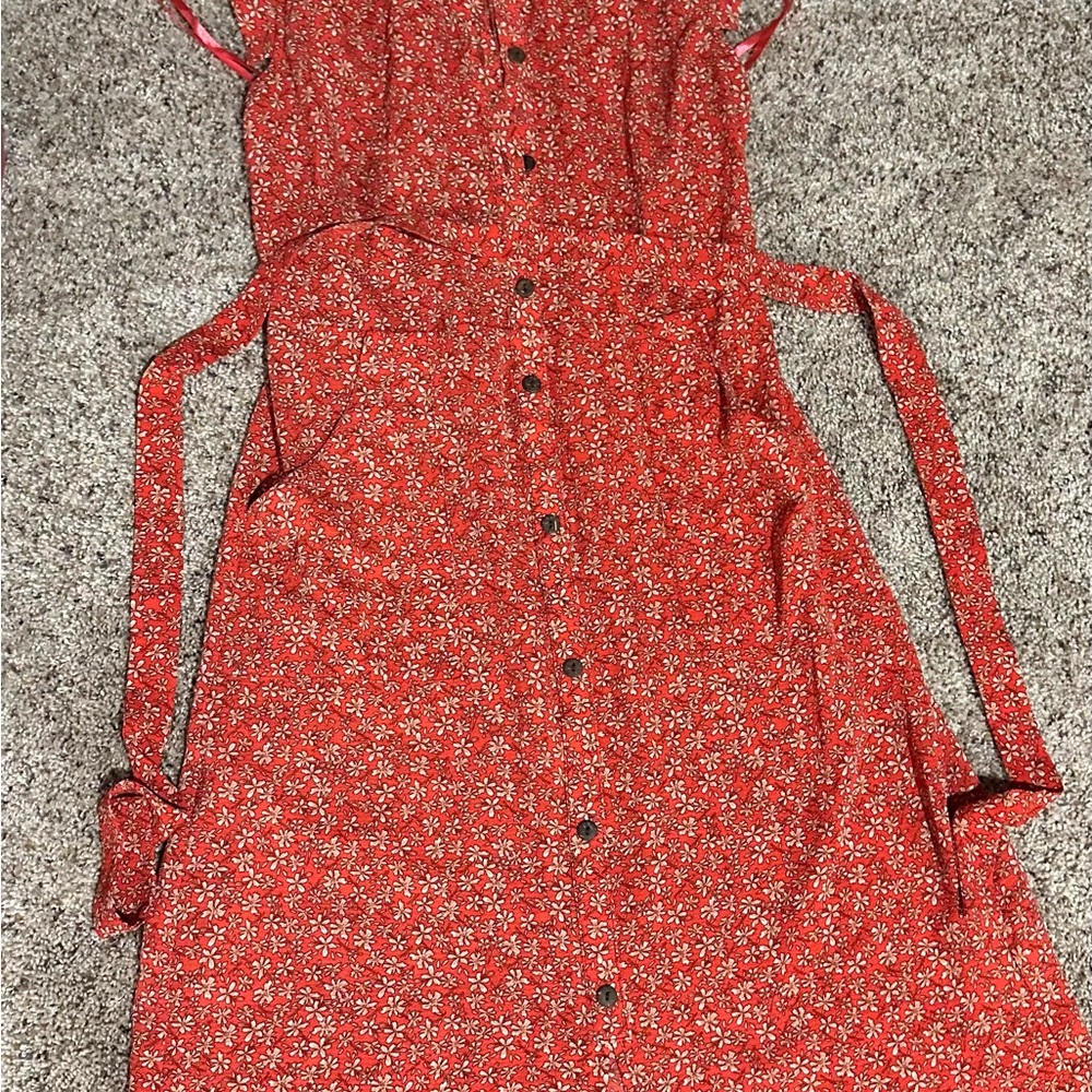 Monteau Red Floral Blouse